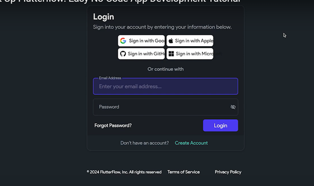 FlutterFlow Login