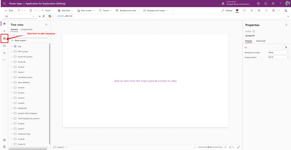 Incorporate Connector into Power Apps
