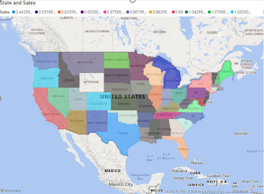 Customize the Visualization in filled map chart in power bi