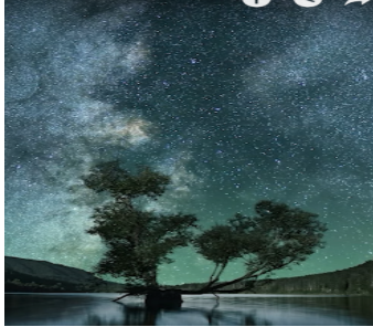 starry night background image in